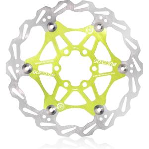 image:imageBUCKLOS 160mm 180mm 203mm Floating Disc Brake Rotor Stainless Steel MTB Brakes Rotors with 6PC Bolts Ultralight Floating Disc Rotor fit Mountain Bike Road Bikes BMXBlackRedGreen