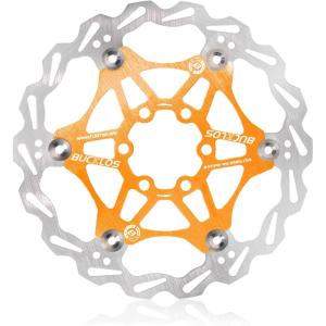 image:imageBUCKLOS 160mm 180mm 203mm Floating Disc Brake Rotor Stainless Steel MTB Brakes Rotors with 6PC Bolts Ultralight Floating Disc Rotor fit Mountain Bike Road Bikes BMXBlackRedGold