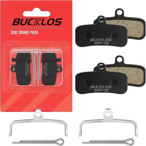 image:imageBUCKLOS Bike Disc Brake Pads  Bicycle Disk 4 Piston Pads for Shimano D02S D03S Saint Deore XT XTR SLX ZeeTektroTRP for Mountain BikeRoad BikeEbikeMTBResin2PC