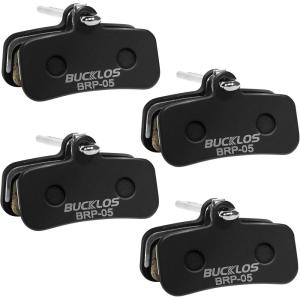 image:imageBUCKLOS Bike Disc Brake Pads  Bicycle Disk 4 Piston Pads for Shimano D02S D03S Saint Deore XT XTR SLX ZeeTektroTRP for Mountain BikeRoad BikeEbikeMTBResin4PC