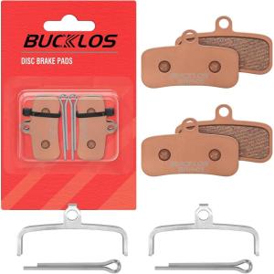 image:imageBUCKLOS Bike Disc Brake Pads  Bicycle Disk 4 Piston Pads for Shimano D02S D03S Saint Deore XT XTR SLX ZeeTektroTRP for Mountain BikeRoad BikeEbikeMTBSinteredMetal2PC