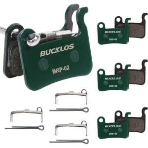 image:imageBUCKLOS Bike Disc Brake Pads  Bicycle Disk Brake Pads for ZoomShimano Deore XT XTR LX SLX Hone Alfine Saint for EbikeMountain BikeElectric BikeRoadScooterCeramic4PC
