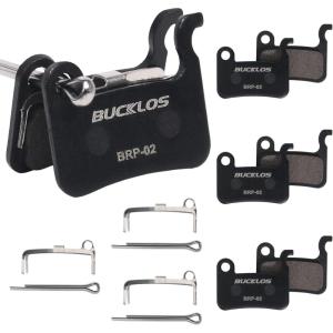 image:imageBUCKLOS Bike Disc Brake Pads  Bicycle Disk Brake Pads for ZoomShimano Deore XT XTR LX SLX Hone Alfine Saint for EbikeMountain BikeElectric BikeRoadScooterSemiMetallic4PC