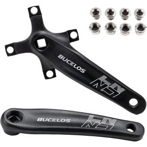 image:imageBUCKLOS DoubleTriple 64104 BCD Square Taper Bike Crankset  2x3x Mountian Bike MTB 170mm Bicycle Cranksets with 22242632384244T Chainring for 8910 SpeedCrankonly