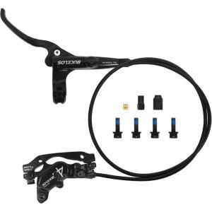 image:imageBUCKLOS MTB 4 Pistons Hydraulic Disc Brake Set Mountain Bike Left Front 850 mm Right Rear 1630 mm Bicycle Disk Break Aluminum Alloy Caliper Lever for EbikeFolding BicycleFat Bike HDM735PreBledFront