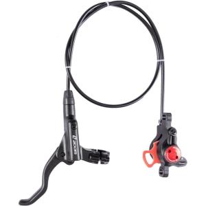 image:imageBUCKLOS MTB Hydraulic Disc Brakes Mountain Bike Left Front 800mm Right Rear 1450mm Hydraulic Brake Set Aluminum Alloy Levers with Calipers PMis Adapter Fit EBikeFat BikeFront Only Black