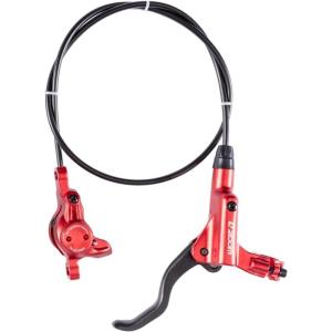 image:imageBUCKLOS MTB Hydraulic Disc Brakes Mountain Bike Left Front 800mm Right Rear 1450mm Hydraulic Brake Set Aluminum Alloy Levers with Calipers PMis Adapter Fit EBikeFat BikeFront Only Red