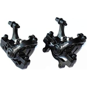 image:imageBUCKLOS Mountain Bike Mechanical Disc Brake Caliper with Adapter MTB Dual Piston Line Pulling Brakes Aluminum Alloy Calipers Front Rear with Brake Pads for Road Bike Mountain BikeRear 160mm