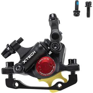image:imageBUCKLOS Zoom HB100 MTB Line Pulling Hydraulic Disc Brake Calipers Front  Rear Aluminum Alloy Mountain Bike Hydraulic Disc Brakes with isPM Universal Caliper Adapter for XC Trail Fat Bike1 pcs black front