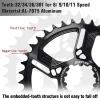 image:imageBUCKLOS 170175mm Mountain Bike Crankset  CNC MTB Hollowtech Direct Mount Single Speed Cranksets Bicycle Crank Set with 32343638T Narrow Wide Tooth Chainring for 9101112 Speeds36T