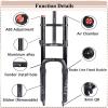 image:imageBUCKLOS 20 inch 40 Fat Tire EBike Air Suspension Fork 180mm Travel Spacing Hub 135mm Straight Tube MTB Manual Lockout 9mm QR Mountain Bike Double Shoulder Electric Bicycle Front Forks Snow BeachBlack