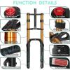 image:imageBUCKLOS 20 inch 40 Fat Tire EBike Air Suspension Fork 180mm Travel Spacing Hub 135mm Straight Tube MTB Manual Lockout 9mm QR Mountain Bike Double Shoulder Electric Bicycle Front Forks Snow BeachGold