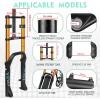image:imageBUCKLOS 20 inch 40 Fat Tire EBike Air Suspension Fork 180mm Travel Spacing Hub 135mm Straight Tube MTB Manual Lockout 9mm QR Mountain Bike Double Shoulder Electric Bicycle Front Forks Snow BeachGold