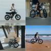 image:imageBUCKLOS 20 inch 40 Fat Tire EBike Air Suspension Fork 180mm Travel Spacing Hub 135mm Straight Tube MTB Manual Lockout 9mm QR Mountain Bike Double Shoulder Electric Bicycle Front Forks Snow BeachBlack