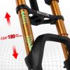image:imageBUCKLOS 20 inch 40 Fat Tire EBike Air Suspension Fork 180mm Travel Spacing Hub 135mm Straight Tube MTB Manual Lockout 9mm QR Mountain Bike Double Shoulder Electric Bicycle Front Forks Snow BeachGold
