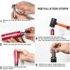 image:imageBUCKLOS Bike Fork Star Nut Setting Install Tool with Free Star Nuts and Spare Special Screws for 1 118 Threadless Fork Tubes and Headset System Stainless Steel Bicycle Star Nut Installation ToolProfessional Edition