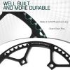 image:imageBUCKLOS Folding Bike Crankset 170mm 130 BCD Round Single Speed Chainring 45T 47T 53T 56T 58T Bicycle Aluminium Alloy Ultralight Sprocket Cranksets Arm fit 141620 inch Foldable Track Road Bike58T