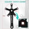 image:imageBUCKLOS Folding Bike Crankset 170mm 130 BCD Round Single Speed Chainring 45T 47T 53T 56T 58T Bicycle Aluminium Alloy Ultralight Sprocket Cranksets Arm fit 141620 inch Foldable Track Road Bike58T