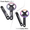 image:imageBUCKLOS MTB Mountain Bike Single Speed Square Taper Crankset 170mm Cranksets Bicycle Crank Set with 104BCD 323436384042T RoundOval Chainring Fit for EbikeCommuter BikeMuticolor