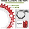 image:imageBUCKLOS MTB Mountain Bike Single Speed Square Taper Crankset 170mm Cranksets Bicycle Crank Set with 104BCD 323436384042T RoundOval Chainring Fit for EbikeCommuter BikeBlack