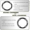 image:imageBUCKLOS MTB Mountain Bike Single Speed Square Taper Crankset 170mm Cranksets Bicycle Crank Set with 104BCD 323436384042T RoundOval Chainring Fit for EbikeCommuter BikeRed