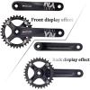 image:imageBUCKLOS MTB Mountain Bike Single Speed Square Taper Crankset 170mm Cranksets Bicycle Crank Set with 104BCD 323436384042T RoundOval Chainring Fit for EbikeCommuter BikeOnly Crank