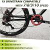 image:imageBUCKLOS MTB Mountain Bike Single Speed Square Taper Crankset 170mm Cranksets Bicycle Crank Set with 104BCD 323436384042T RoundOval Chainring Fit for EbikeCommuter BikeMuticolor