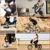 image:imageBucklos Bike Pedals with Toe Cages and Straps  Bicycle Toe Clips Cage Compatible with Road BikePelotonMountian BikesMTB  Toe Clip Pedal for Wide Shoes Indoor Outdoor CyclingBlack2