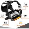 image:imageBucklos Bike Pedals with Toe Cages and Straps  Bicycle Toe Clips Cage Compatible with Road BikePelotonMountian BikesMTB  Toe Clip Pedal for Wide Shoes Indoor Outdoor CyclingWhite