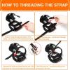 image:imageBucklos Bike Pedals with Toe Cages and Straps  Bicycle Toe Clips Cage Compatible with Road BikePelotonMountian BikesMTB  Toe Clip Pedal for Wide Shoes Indoor Outdoor CyclingBlack2