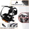 image:imageBucklos Bike Pedals with Toe Cages and Straps  Bicycle Toe Clips Cage Compatible with Road BikePelotonMountian BikesMTB  Toe Clip Pedal for Wide Shoes Indoor Outdoor CyclingBlack