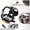 image:imageBucklos Bike Pedals with Toe Cages and Straps  Bicycle Toe Clips Cage Compatible with Road BikePelotonMountian BikesMTB  Toe Clip Pedal for Wide Shoes Indoor Outdoor CyclingWhite
