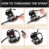 image:imageBucklos Bike Pedals with Toe Cages and Straps  Bicycle Toe Clips Cage Compatible with Road BikePelotonMountian BikesMTB  Toe Clip Pedal for Wide Shoes Indoor Outdoor CyclingWhite
