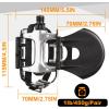image:imageBucklos Bike Pedals with Toe Cages and Straps  Bicycle Toe Clips Cage Compatible with Road BikePelotonMountian BikesMTB  Toe Clip Pedal for Wide Shoes Indoor Outdoor CyclingWhite