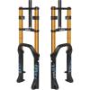 image:imageBUCKLOS 20 inch 40 Fat Tire EBike Air Suspension Fork 180mm Travel Spacing Hub 135mm Straight Tube MTB Manual Lockout 9mm QR Mountain Bike Double Shoulder Electric Bicycle Front Forks Snow BeachGold