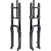 image:imageBUCKLOS 20 inch 40 Fat Tire EBike Air Suspension Fork 180mm Travel Spacing Hub 135mm Straight Tube MTB Manual Lockout 9mm QR Mountain Bike Double Shoulder Electric Bicycle Front Forks Snow BeachBlack