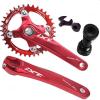 image:imageBUCKLOS IXF 104 BCD 3052T Mountain Bike Crankset Hollow Integrated MTB 170mm Crank Set Aluminum Alloy Bike Crankset with Narrow Wide Tooth Chainring Bottom Bracket Bolts BlackRedRed