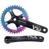 image:imageBUCKLOS MTB Mountain Bike Single Speed Square Taper Crankset 170mm Cranksets Bicycle Crank Set with 104BCD 323436384042T RoundOval Chainring Fit for EbikeCommuter BikeMuticolor
