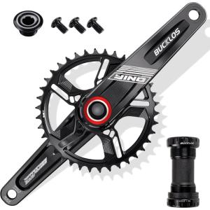 image:imageBUCKLOS 170175mm Mountain Bike Crankset  CNC MTB Hollowtech Direct Mount Single Speed Cranksets Bicycle Crank Set with 32343638T Narrow Wide Tooth Chainring for 9101112 Speeds38T