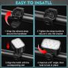 image:imageBUCKLOS Bike Lights Front and Back for Night Riding 10 LED Ultra Bright 89 Modes USB Rechargeable Bicycle Headlight and Tail IPX6 Waterproof 1100mAh Bikes Light Set 35 Hrs Long Battery Powered1 Set