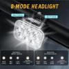image:imageBUCKLOS Bike Lights Front and Back for Night Riding 10 LED Ultra Bright 89 Modes USB Rechargeable Bicycle Headlight and Tail IPX6 Waterproof 1100mAh Bikes Light Set 35 Hrs Long Battery PoweredFront only