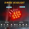 image:imageBUCKLOS Bike Lights Front and Back for Night Riding 10 LED Ultra Bright 89 Modes USB Rechargeable Bicycle Headlight and Tail IPX6 Waterproof 1100mAh Bikes Light Set 35 Hrs Long Battery PoweredRear only