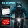 image:imageBUCKLOS Bike Lights Front and Back for Night Riding 10 LED Ultra Bright 89 Modes USB Rechargeable Bicycle Headlight and Tail IPX6 Waterproof 1100mAh Bikes Light Set 35 Hrs Long Battery Powered1 Set