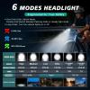 image:imageBUCKLOS Super Bright Bike Lights for Night Riding Bicycle Headlight LED USB Rechargeable 1500 1200 Lumens 56 Modes with Rotatable Lens IP66 Waterproof Front Light Long Battery Operated600LM2200mAh