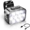image:imageBUCKLOS Bike Lights Front and Back for Night Riding 10 LED Ultra Bright 89 Modes USB Rechargeable Bicycle Headlight and Tail IPX6 Waterproof 1100mAh Bikes Light Set 35 Hrs Long Battery PoweredFront only