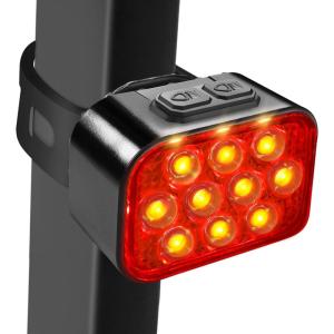 image:imageBUCKLOS Bike Lights Front and Back for Night Riding 10 LED Ultra Bright 89 Modes USB Rechargeable Bicycle Headlight and Tail IPX6 Waterproof 1100mAh Bikes Light Set 35 Hrs Long Battery PoweredRear only