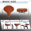 image:imageBUCKLOS Bike Seat for Comfort Men Women Wide Bicycle Seats Large Bike Saddle for Ebike Beach Cruiser Peloton Stationary Bikebrown