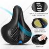image:imageBUCKLOS Comfortable Bike Seat Cushion for Men Women Wide Bicycle Saddle Soft Memory Foam Padded Replacement Seats Fit for Peloton Exercise Bikes EbikeCruiserBLUE