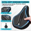 image:imageBUCKLOS Gel Bike Seat Cover Bicycle Seat Cushion Comfort for Men Women Waterproof Extra Soft Bicycle Saddle Cover Fit for Stationary Mountain amp Road BikesPUGelBLUE