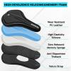 image:imageBUCKLOS Gel Bike Seat Cover Bicycle Seat Cushion Comfort for Men Women Waterproof Extra Soft Bicycle Saddle Cover Fit for Stationary Mountain amp Road BikesPUGelBLACK